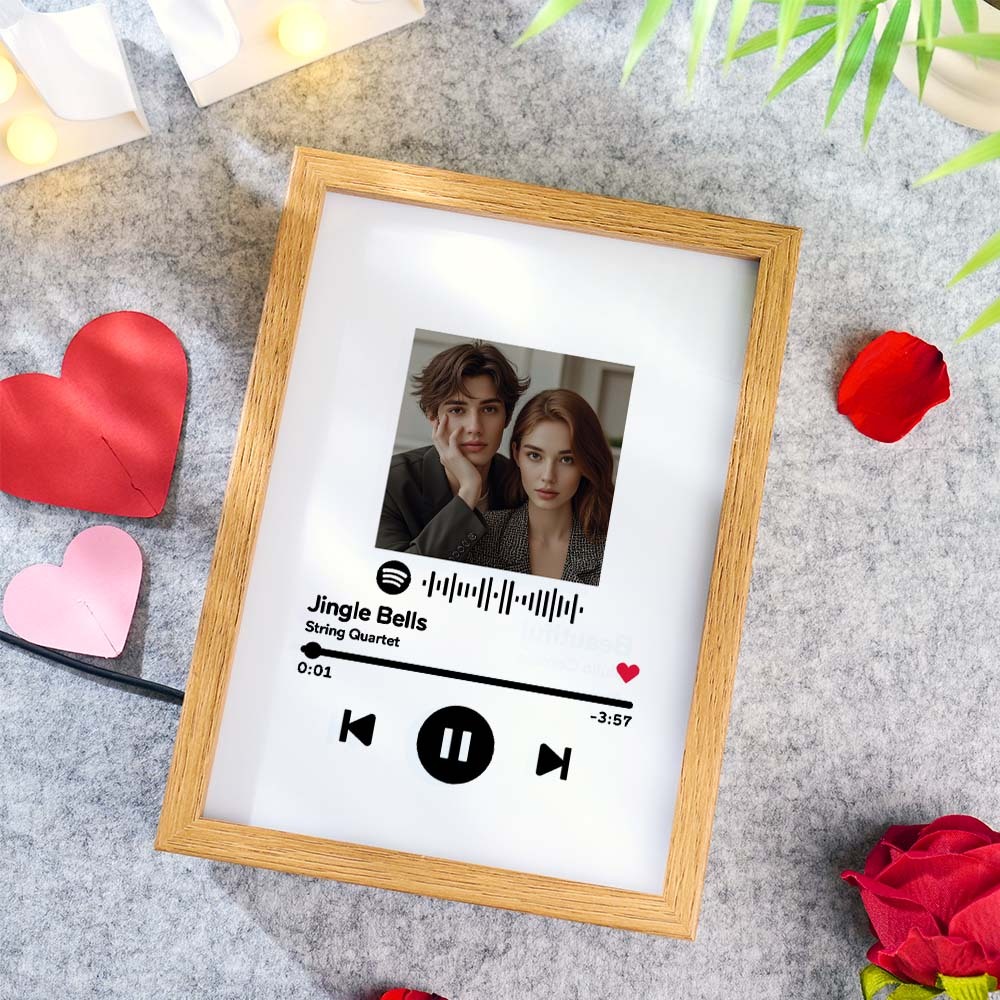 Custom Photo Spotify Music Plaque Personalized Photo and Song Display Decor Christmas Gifts Anniversary Gift For Couples