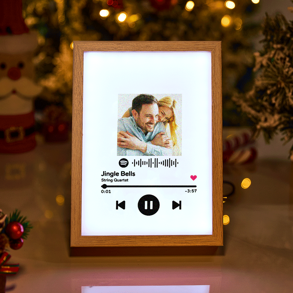 Custom Photo Spotify Music Plaque Personalized Photo and Song Display Decor Christmas Gifts Anniversary Gift For Couples