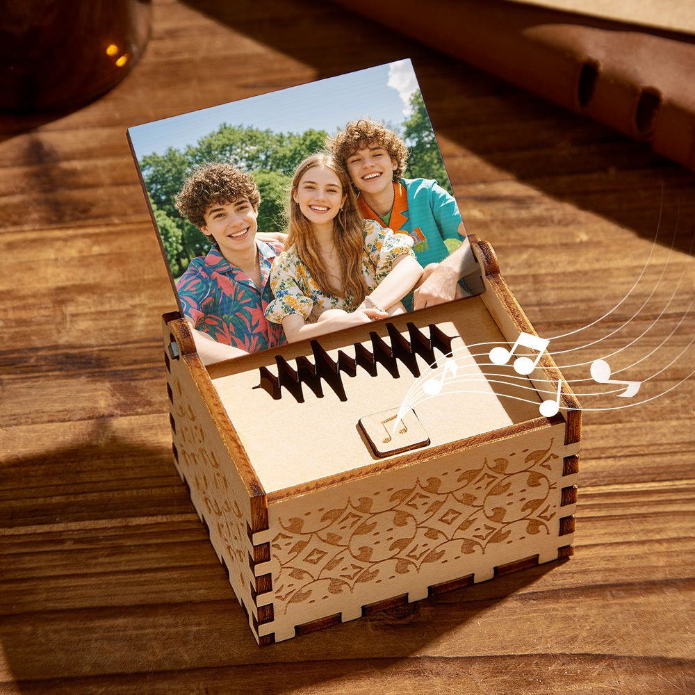Personalized Friendship Music Box Custom Photo Song Gift for Friends