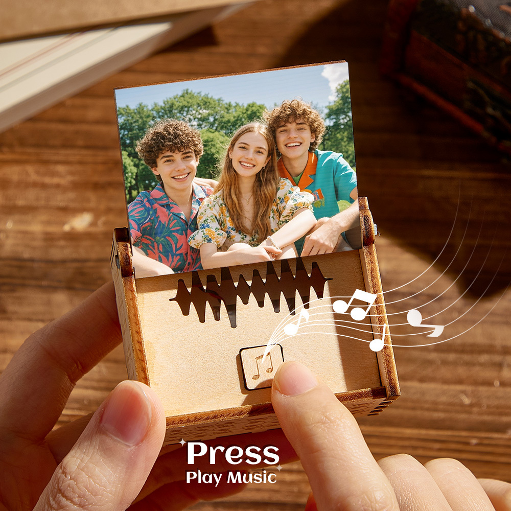 Personalized Friendship Music Box Custom Photo Song Gift for Friends