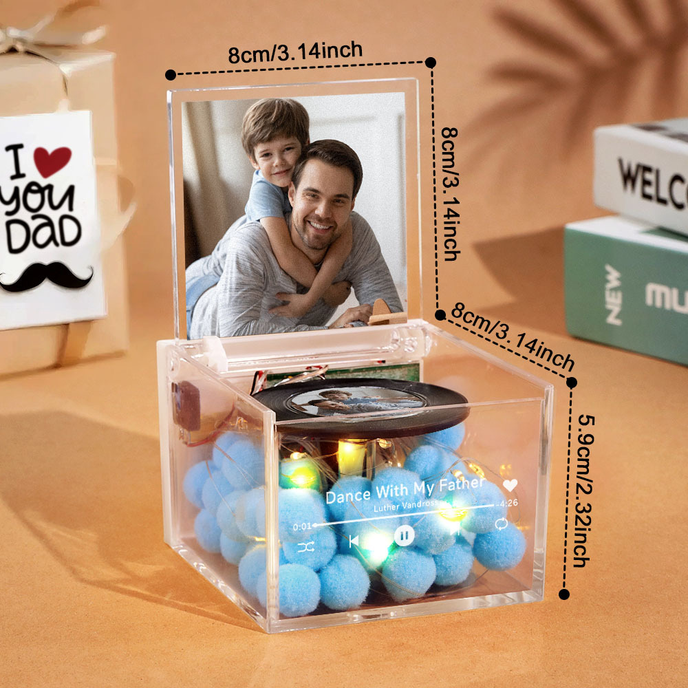 Custom Mini Vinyl Record Player Automatic Music Player Custom Fist For Father's Day