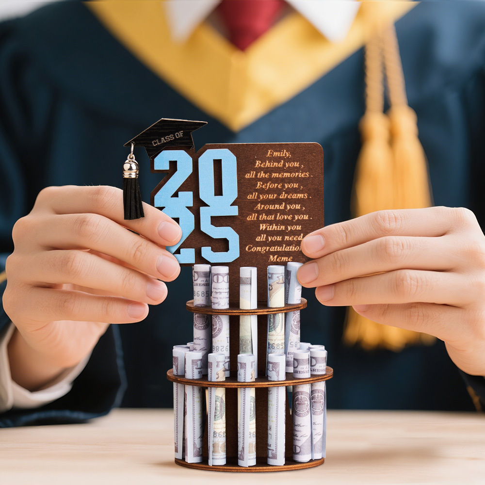 2025 Graduation Gift Money Holder Tiered Graduation Money Cake Personalized Graduation Gift