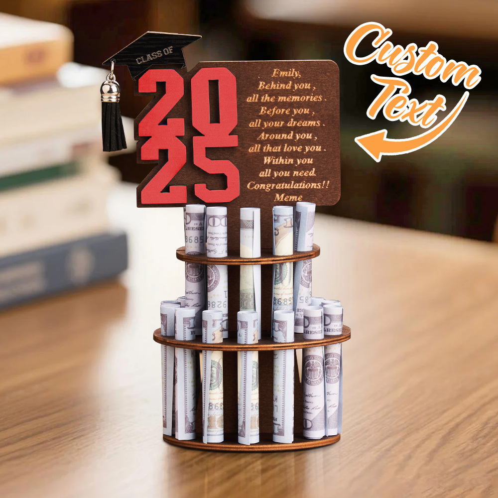 2025 Graduation Gift Money Holder Tiered Graduation Money Cake Personalized Graduation Gift