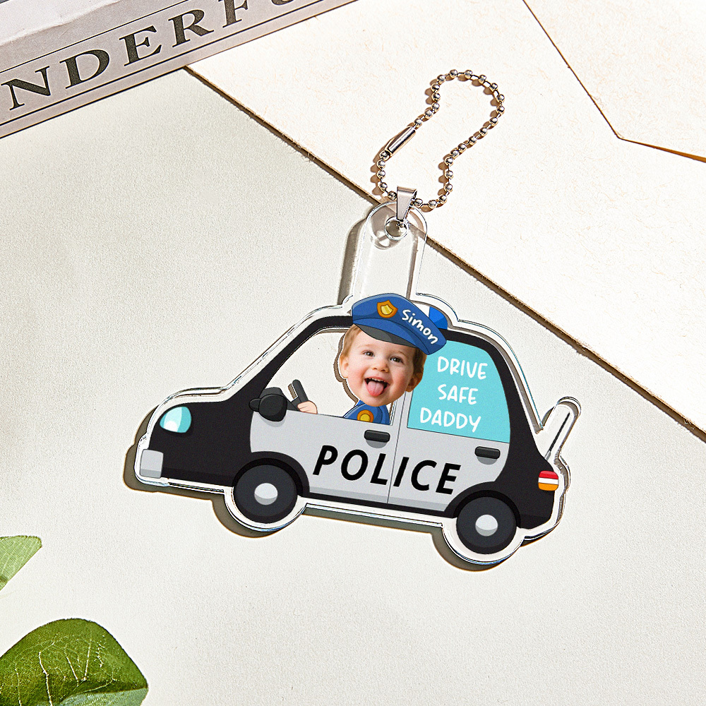 Father's Day Gifts Personalized Photo Drive Safe Daddy Acrylic Car Hanger Gift Idea for Dad