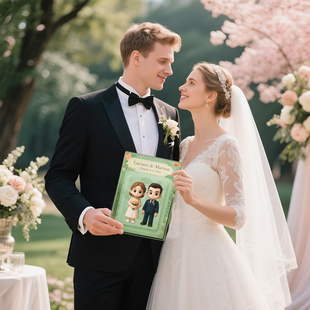 Personalized 3D Toy Art Style Photo Acrylic Block Custom Wedding Photo Block Plaque Anniversary Gifts