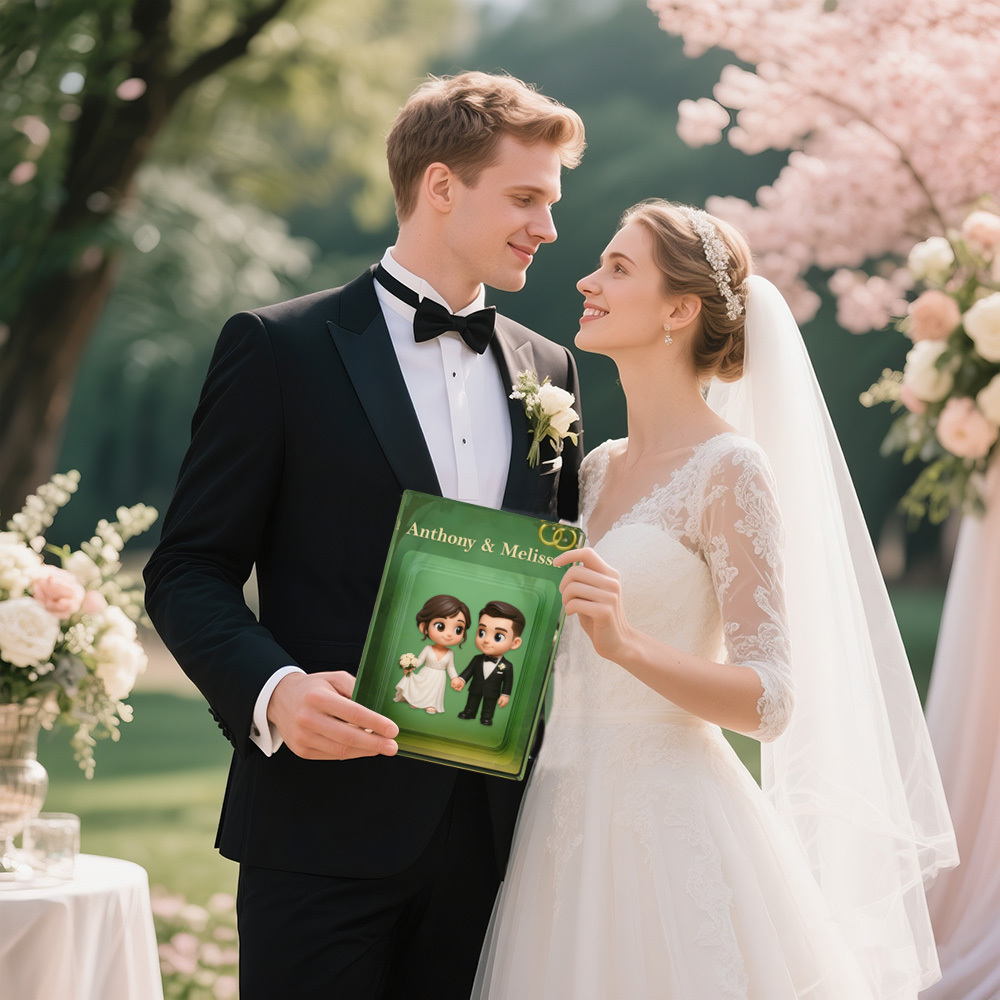 Personalized 3D Toy Art Style Photo Acrylic Block Custom Wedding Photo Block Plaque Anniversary Gifts