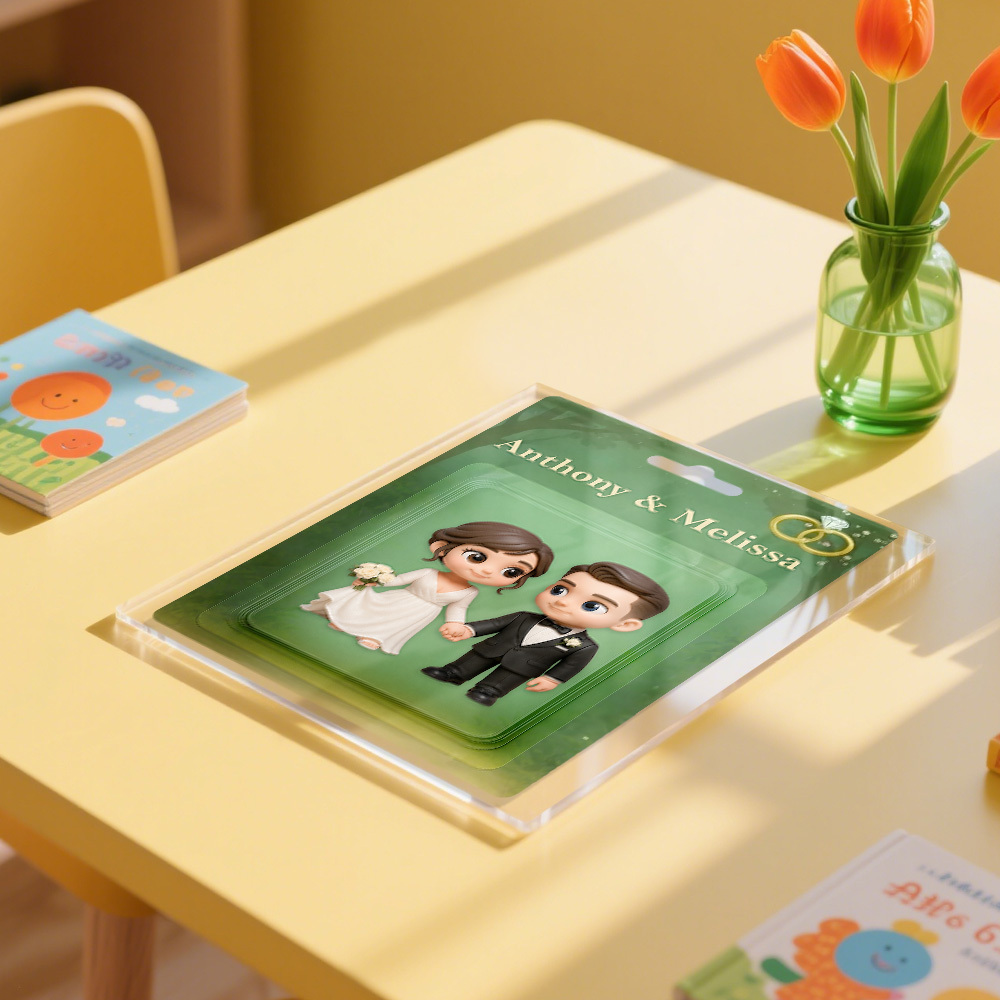 Personalized 3D Toy Art Style Photo Plaque Funny Custom Couple's Gift for Wedding Anniversary