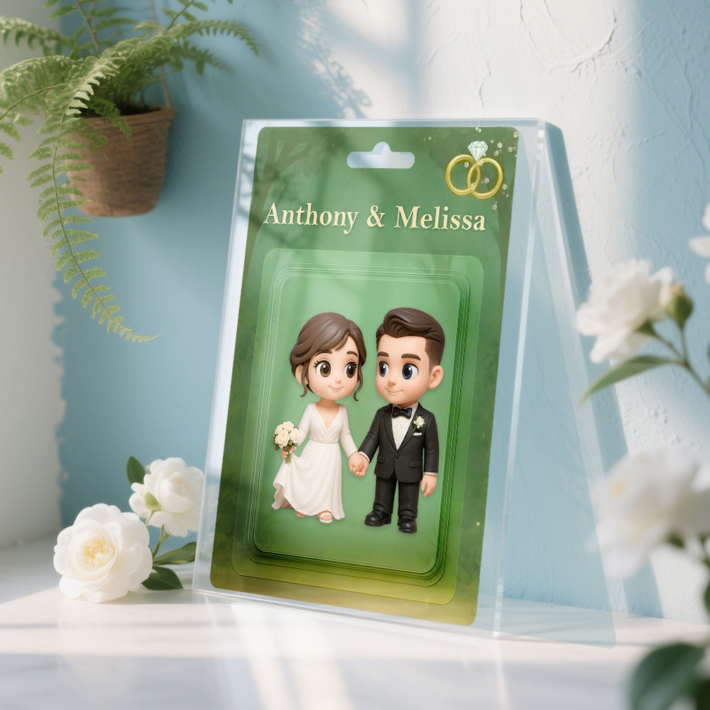 Personalized 3D Toy Art Style Photo Plaque Funny Custom Couple's Gift for Wedding Anniversary
