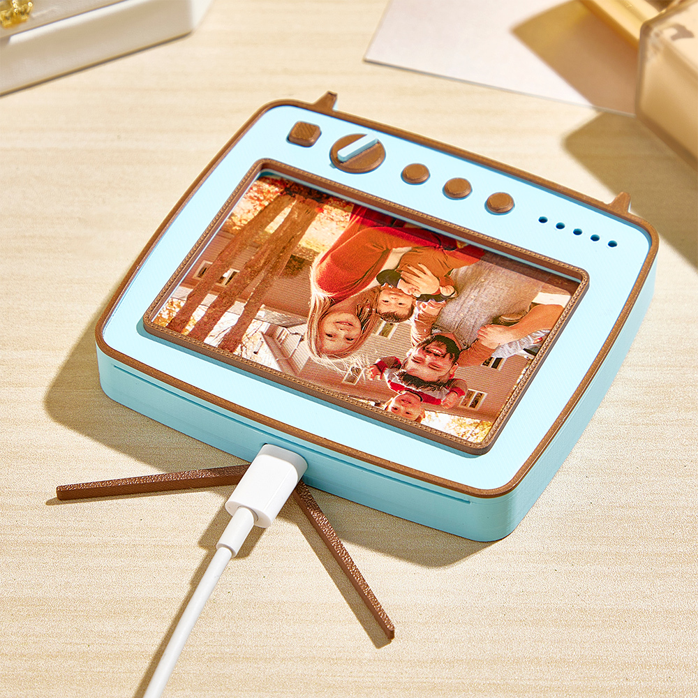 Custom Photo 3D printed TV-shaped music Ornaments Personalized Photo Music Fridge Magnets