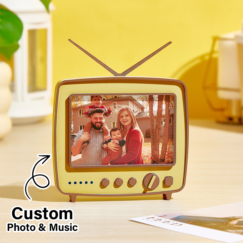 Custom Photo 3D printed TV-shaped music Ornaments Personalized Photo Music Fridge Magnets