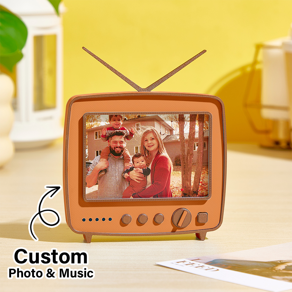 Custom Photo 3D printed TV-shaped music Ornaments Personalized Photo Music Fridge Magnets