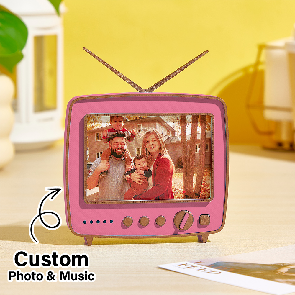 Custom Photo 3D printed TV-shaped music Ornaments Personalized Photo Music Fridge Magnets