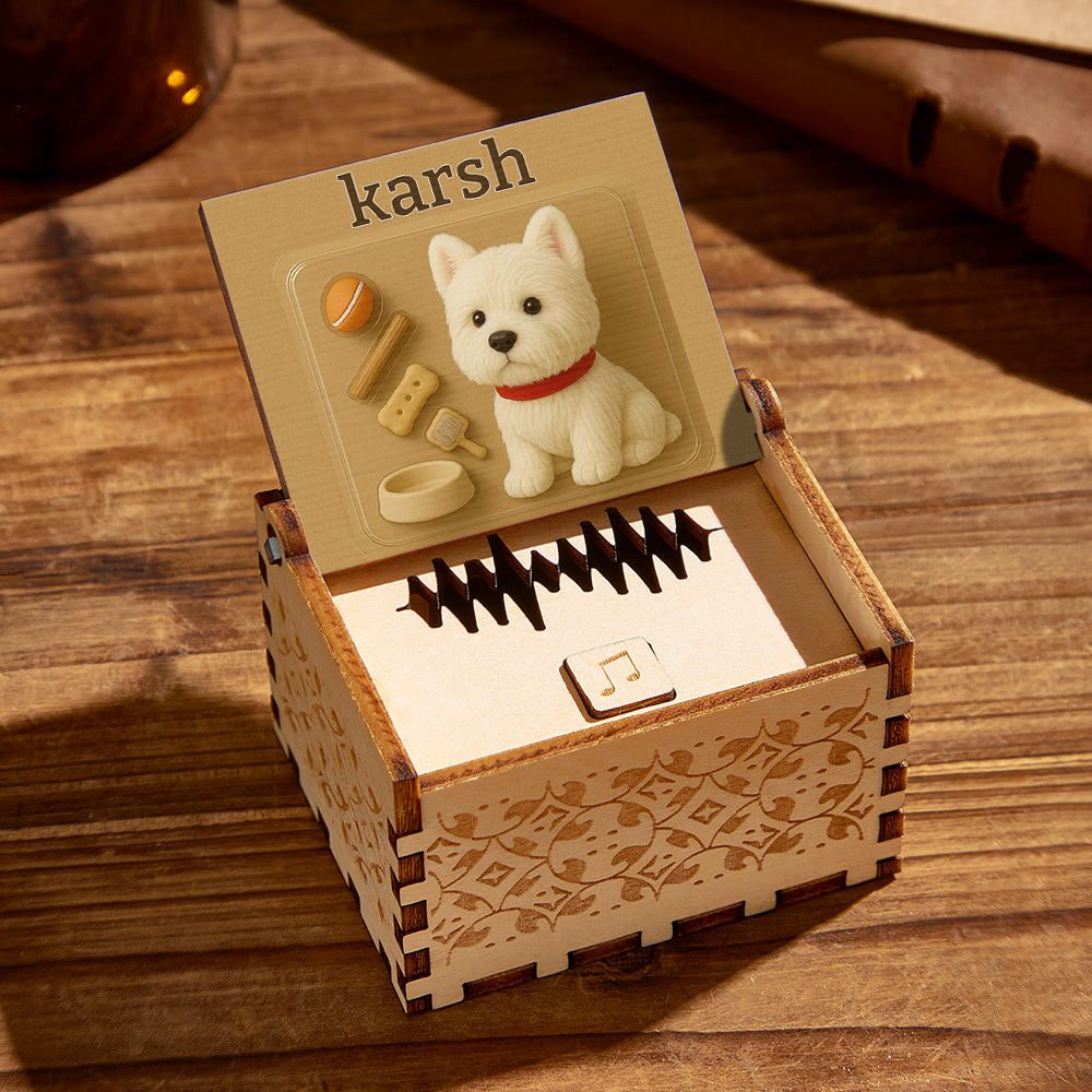 Custom Digital Music Box Any song Tune or Voice Personalized Anime Photo Wooden Photo Music Box with Text Anniversary Gifts - MySpotifyGlass