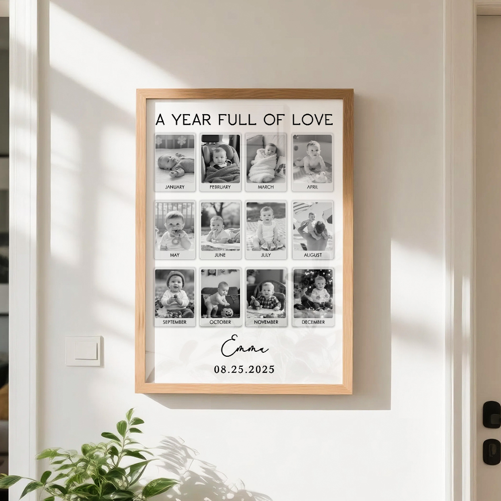 Custom Photo Frame Anniversary Gift Personalized Photo Frame Special Gift Record Your Child's Growth