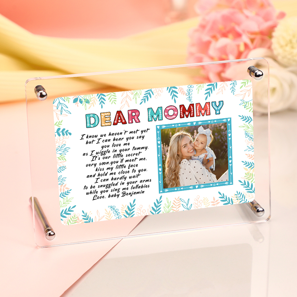 Custom Photo Mommy I Can Hear You Say You Love Me Gift For Mom Personalized Custom Acrylic Plaque