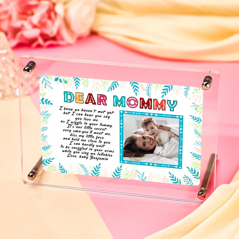 Custom Photo Mommy I Can Hear You Say You Love Me Gift For Mom Personalized Custom Acrylic Plaque