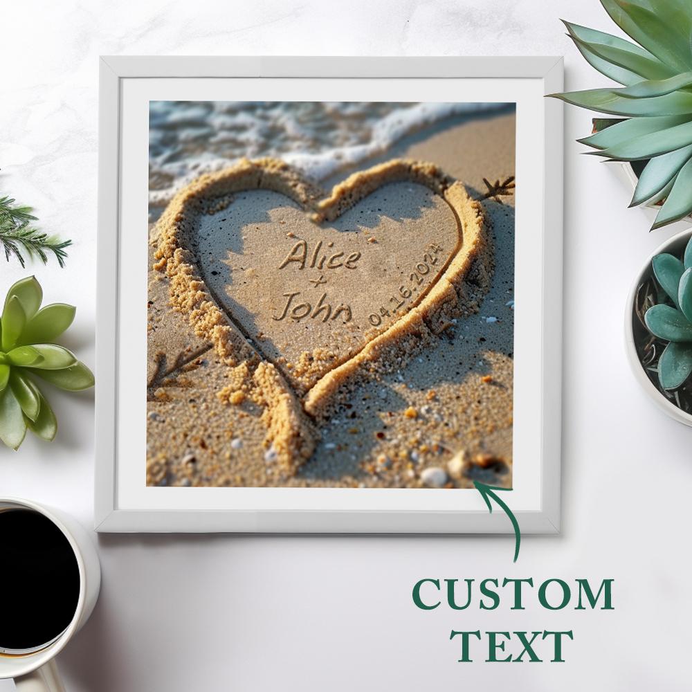 Valentine Gifts Heart in Sand Collection Decoration Engraved Decoration Gifts for Couple