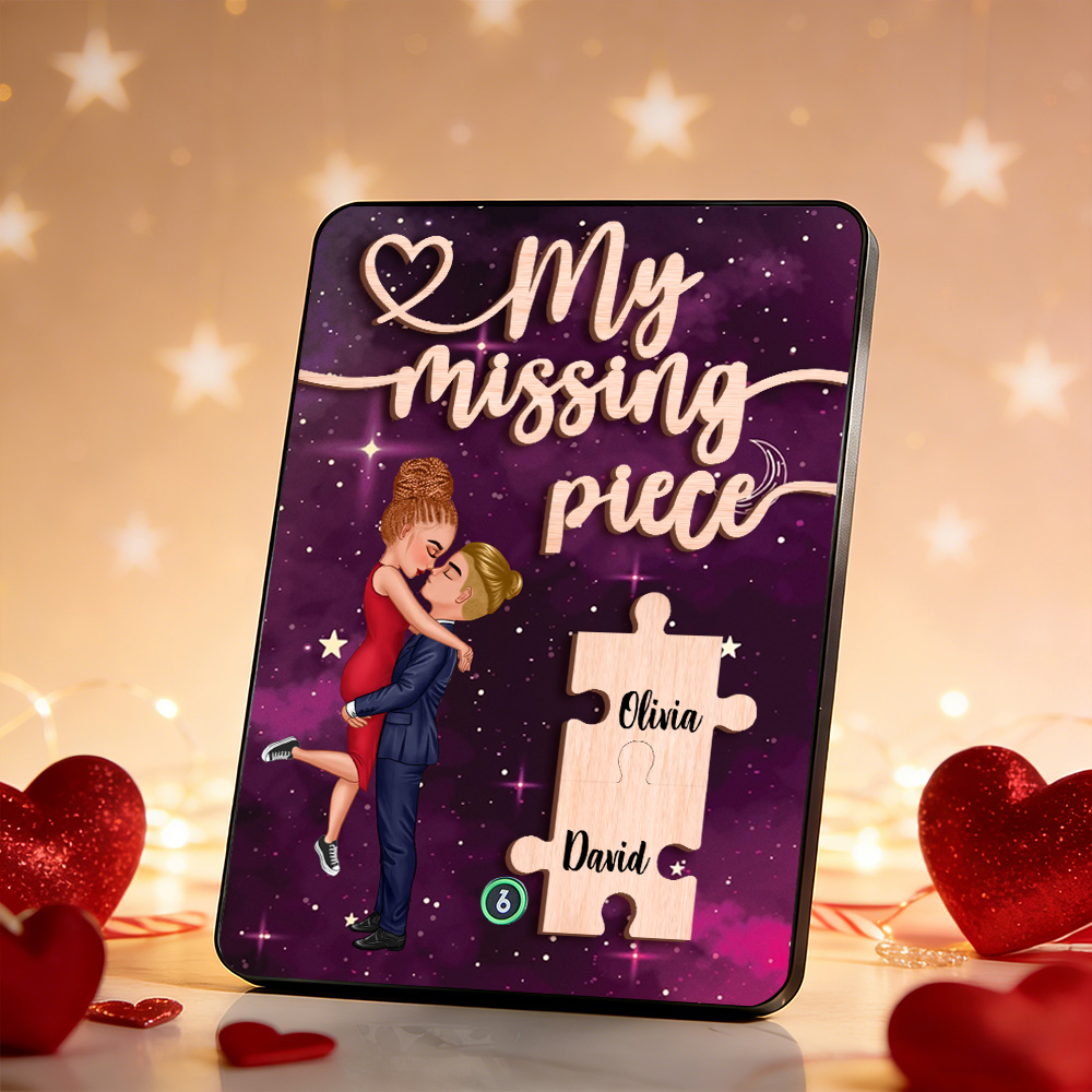 Personalized Music Plaque Custom Song Gift For Valentine's Day Starry Sky With Couple Names