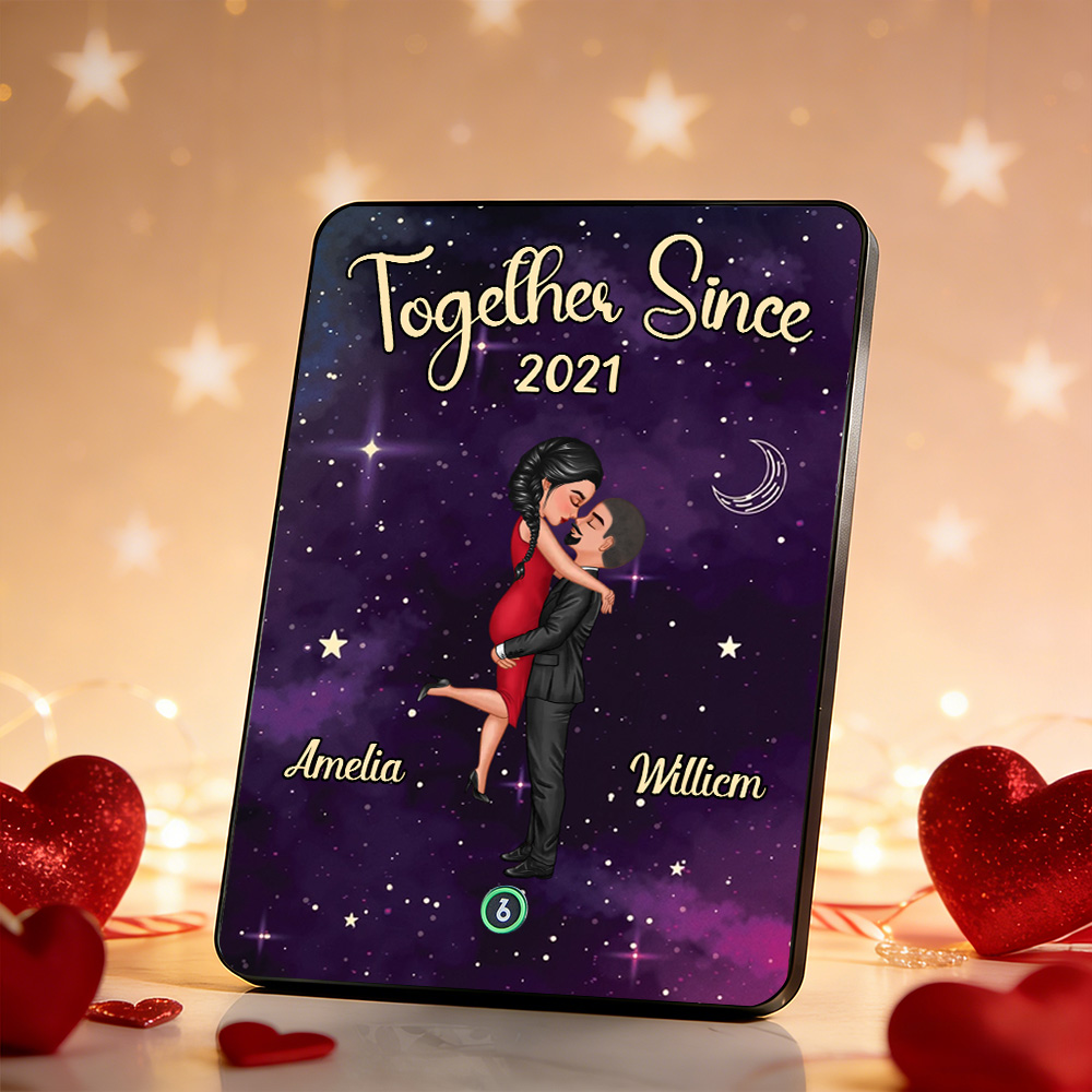 Custom Music Plaque Personalized Couple Starry Sky Design With Names Together Since Date For Valentine's Day