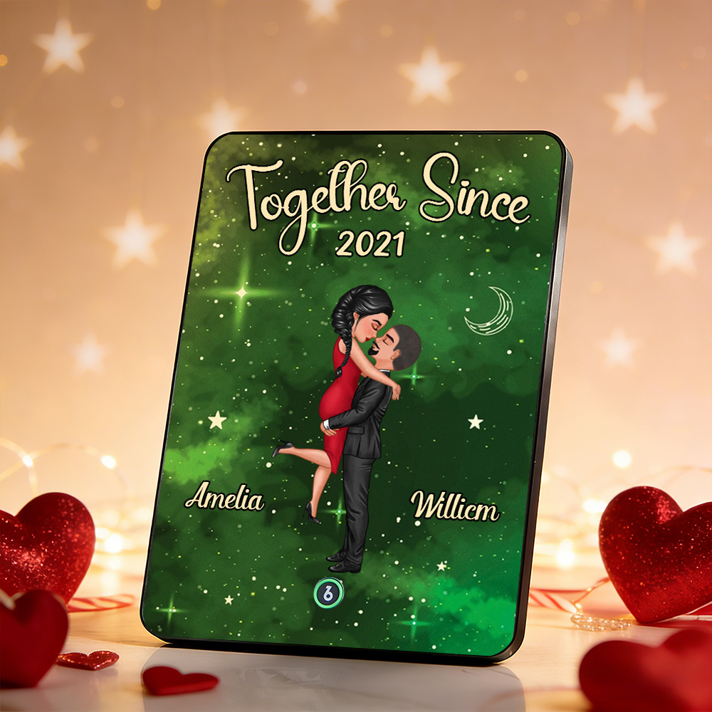 Custom Music Plaque Personalized Couple Starry Sky Design With Names Together Since Date For Valentine's Day