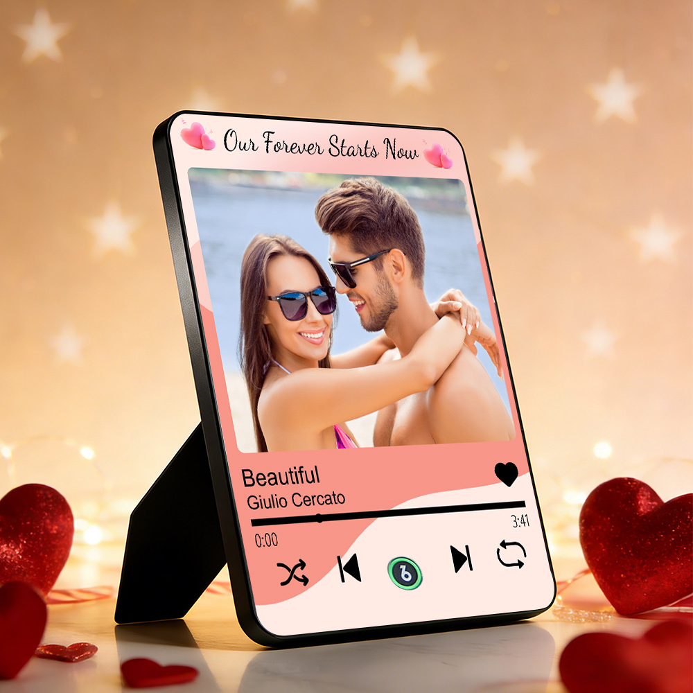 Custom Music Photo Plaques Personalized Music Plaque Can Play Songs Gift for Lover