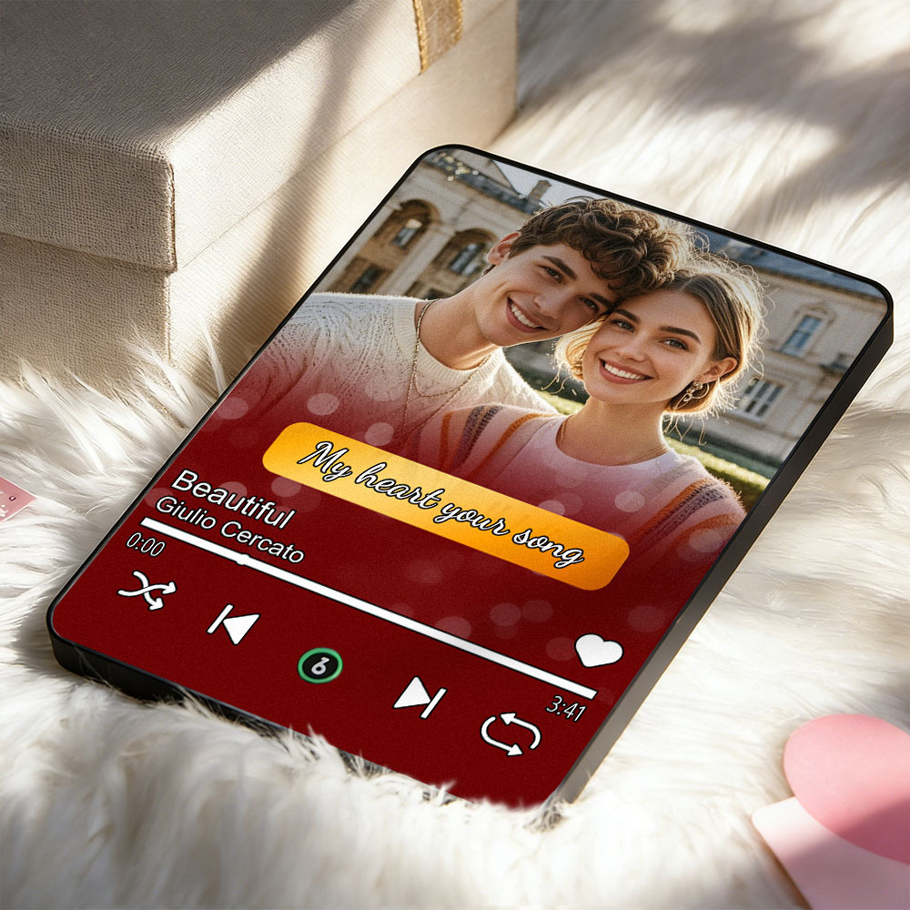 Personalized Christmas Music Plaque: Photo Keepsake, Custom Song