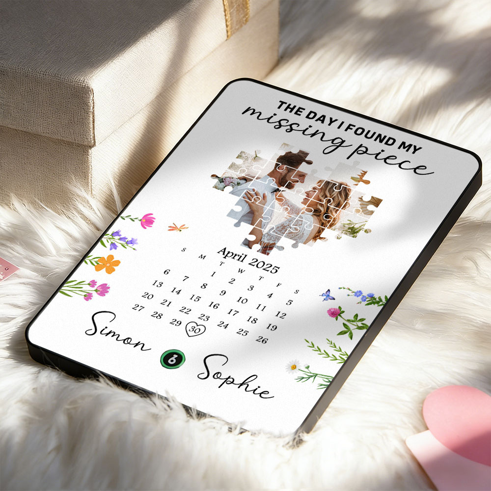 Custom Music Plaque with Player Acrylic Frame for Couples - The Day I Found My Missing Piece