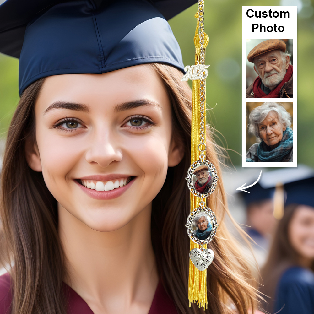 Custom Multicolored Graduation Tassel Pendant Photo Charm Memorial Graduation Charm Gift 2025