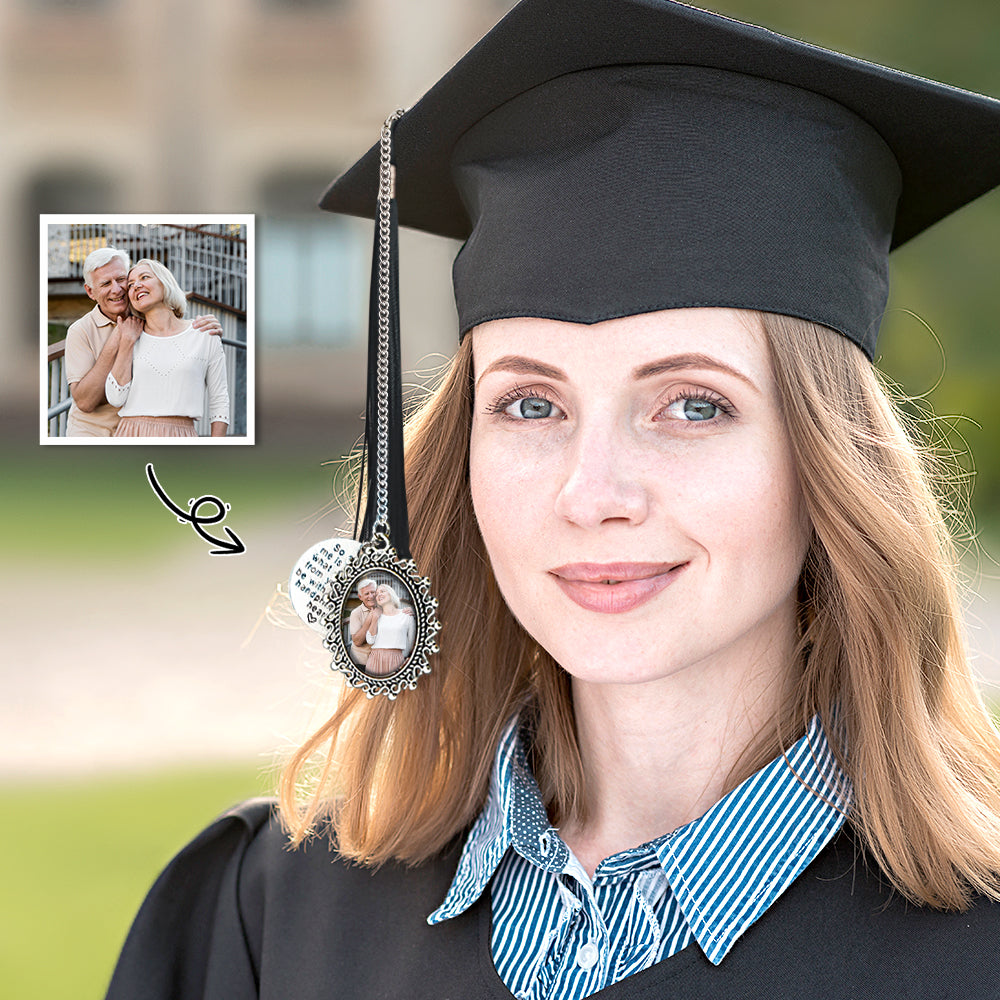 Custom Graduation Tassel Photo Charm Memorial Graduation Charm Graduation Gift 2024