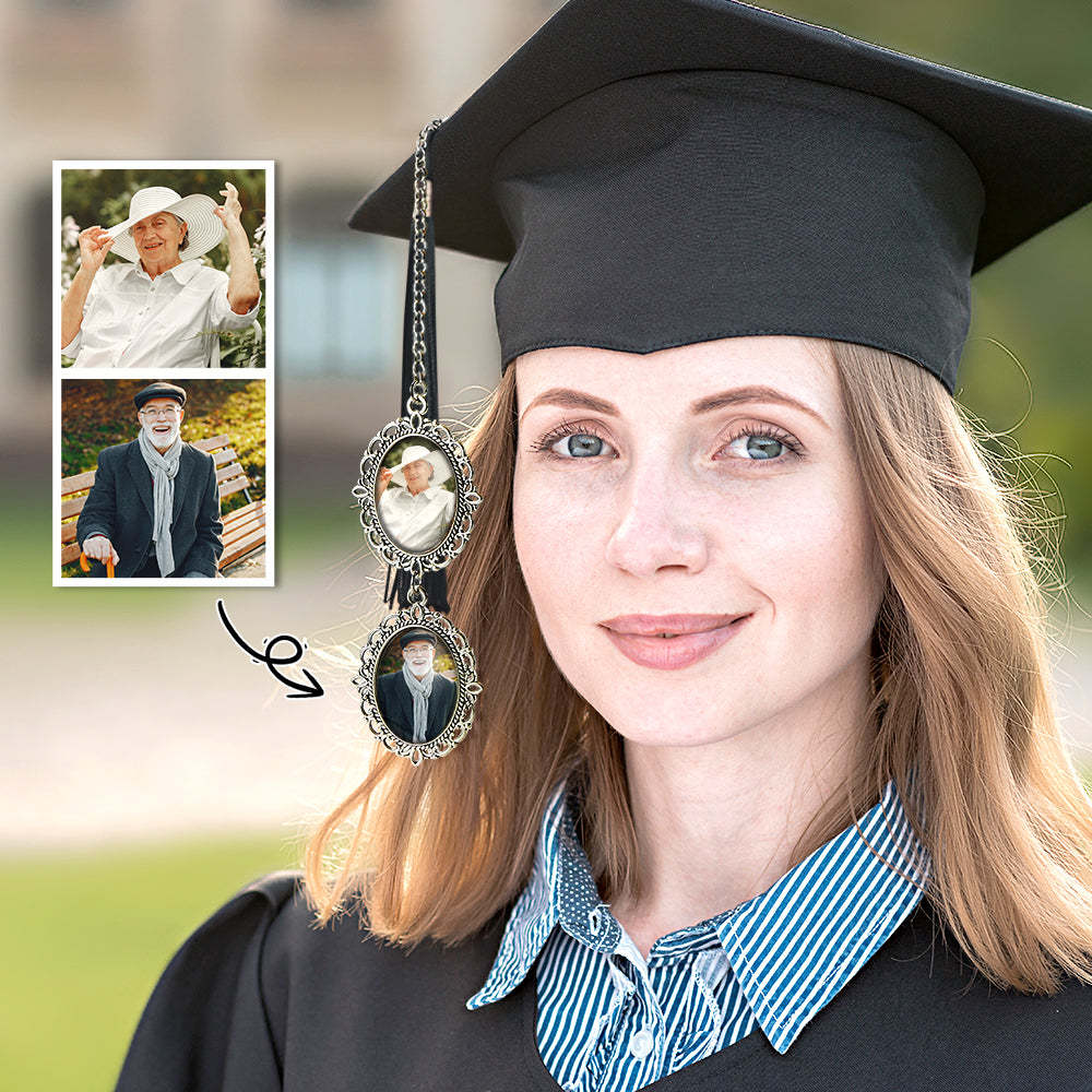 Personalized Graduation Tassel Photo Charm Memorial Graduation Charm Gift