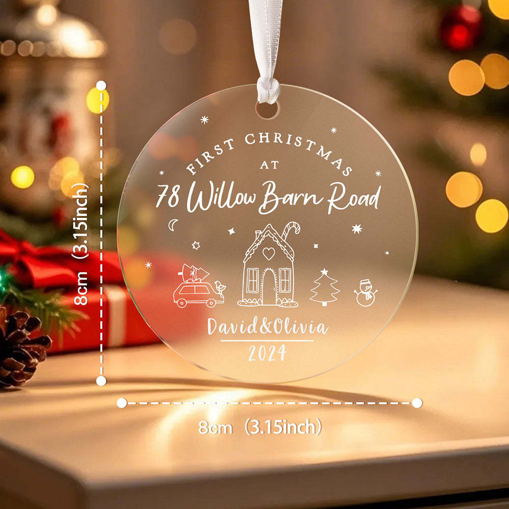 Personalised First Christmas in New Home Ornament New Home Ornament for Housewarming Gift -