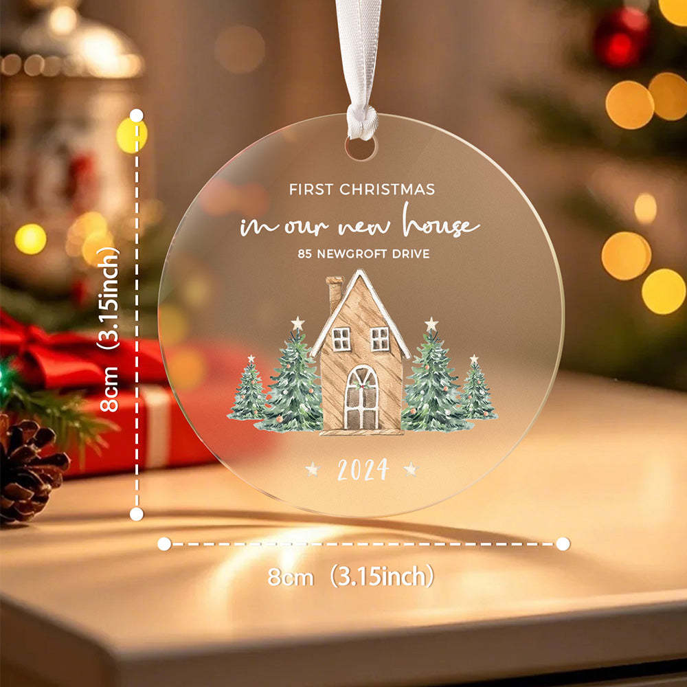 Personalised New Home Ornament First Home Christmas Ornament for Housewarming Gift -
