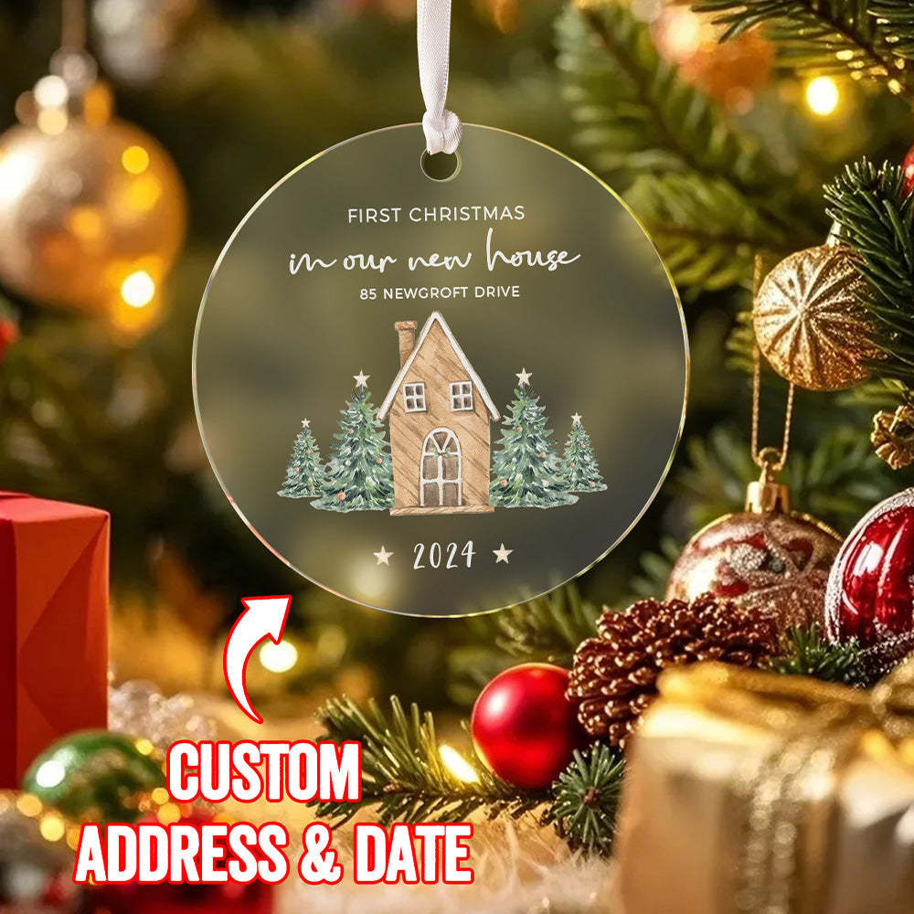 Personalised New Home Ornament First Home Christmas Ornament for Housewarming Gift -