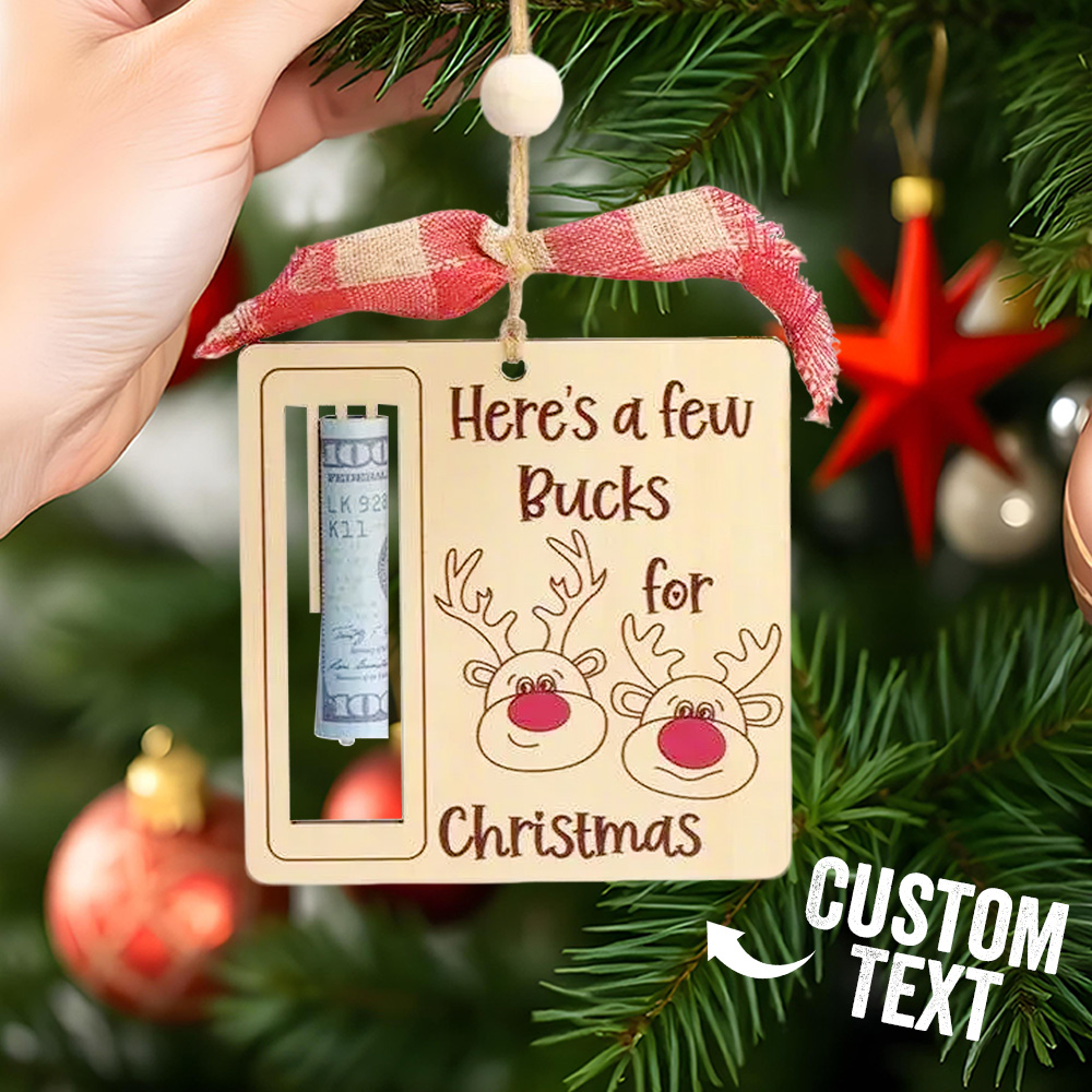 Personalized Wooden Christmas Money Holders Festive Gift Card and Cash Keepsakes