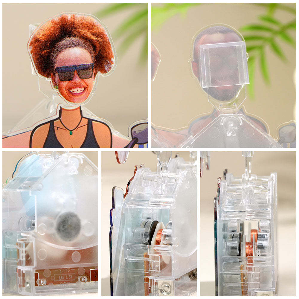 Personalized Face Couple In Car Shaking Head Standee Gift for Couple -