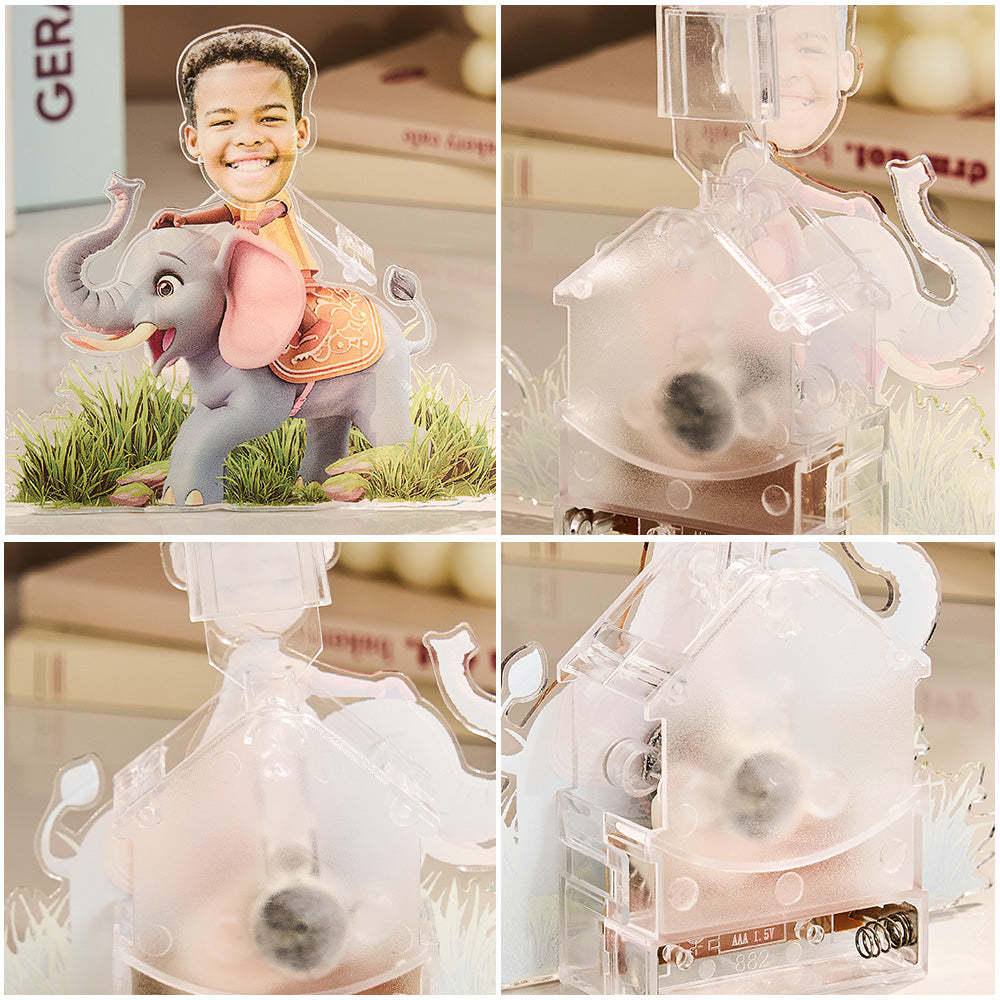 Personalized Face Kids and Animal Shaking Head Standee Gift for Kids -