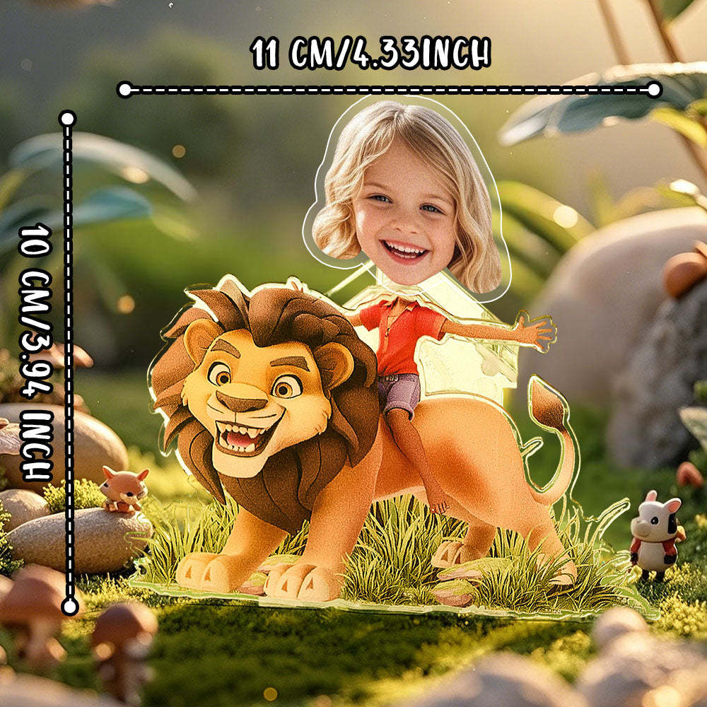 Personalized Face Kids and Animal Shaking Head Standee Gift for Kids -