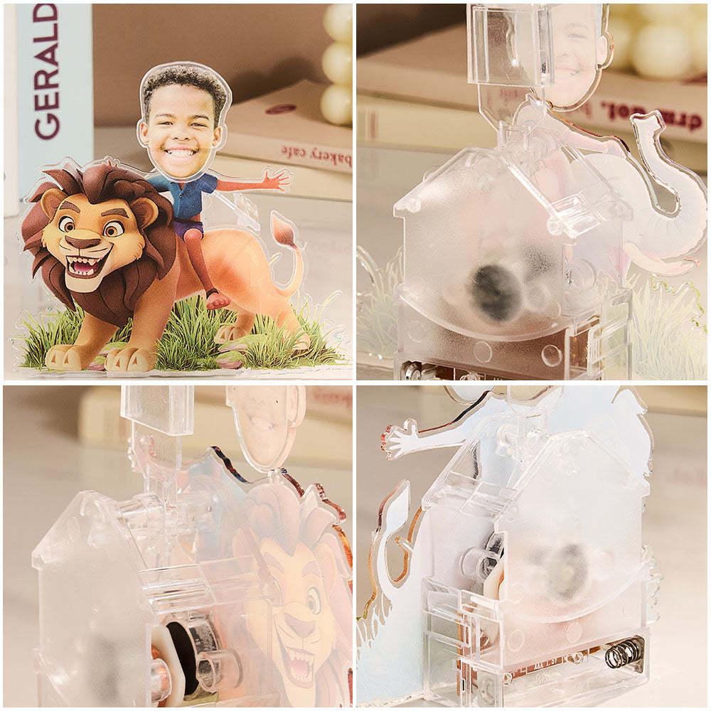 Personalized Face Kids and Animal Shaking Head Standee Gift for Kids -