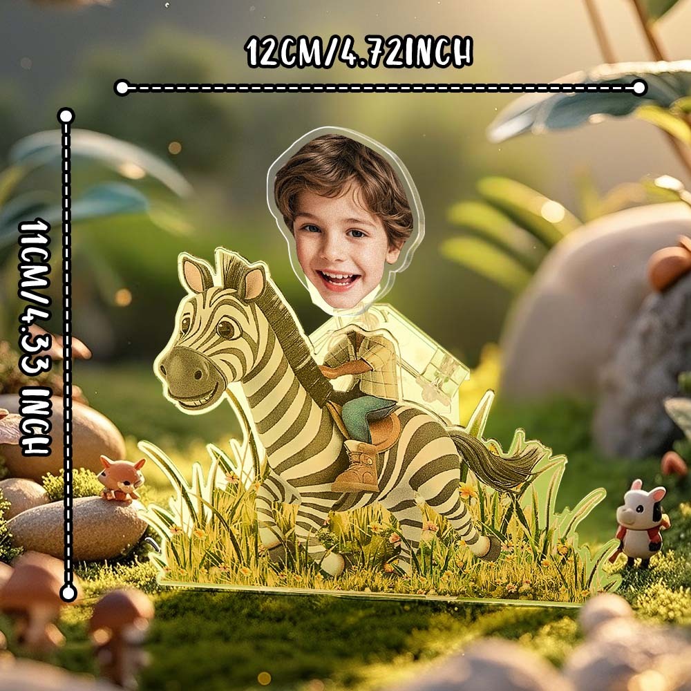 Personalized Face Kids and Animal Shaking Head Standee Gift for Kids -