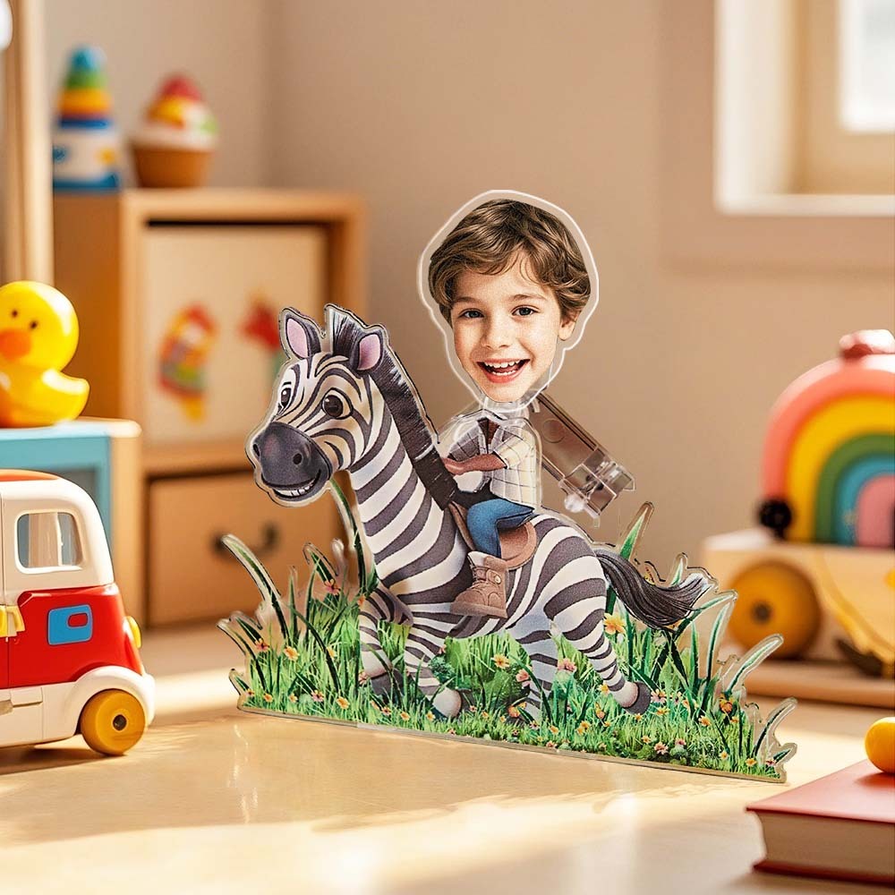 Personalized Face Kids and Animal Shaking Head Standee Gift for Kids -