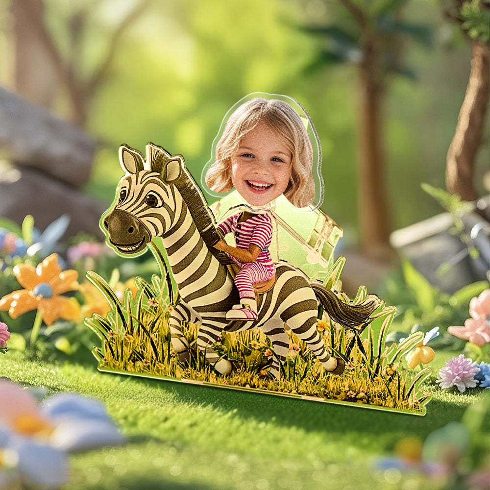 Personalized Face Kids and Animal Shaking Head Standee Gift for Kids -