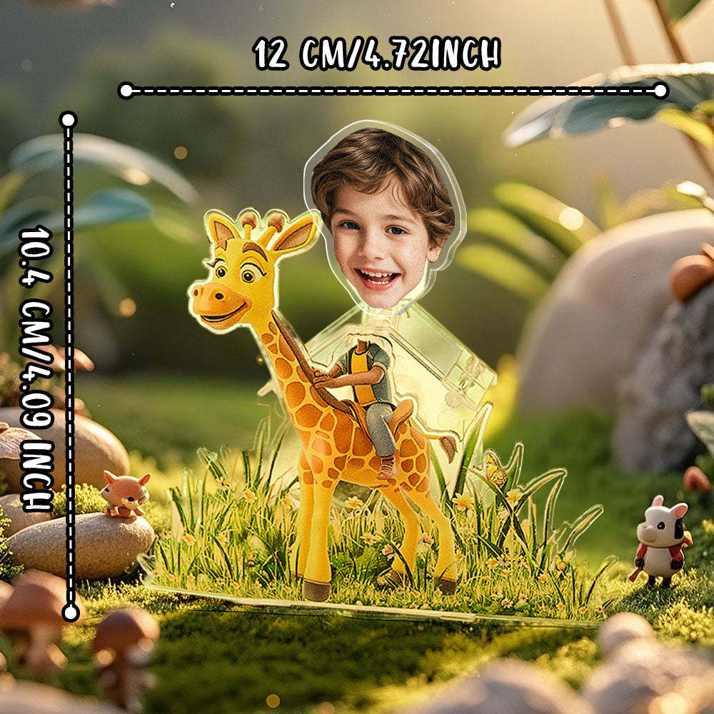 Personalized Face Kids and Animal Shaking Head Standee Gift for Kids -