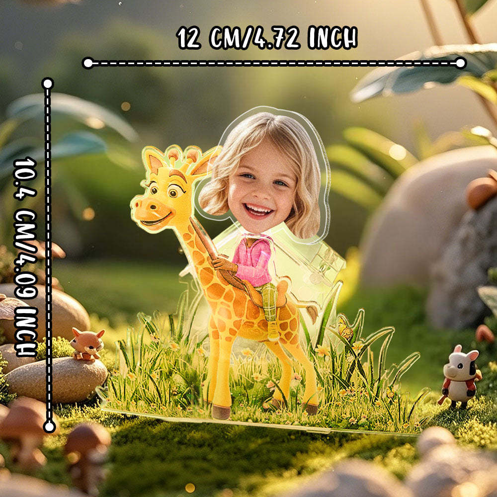 Personalized Face Kids and Animal Shaking Head Standee Gift for Kids -