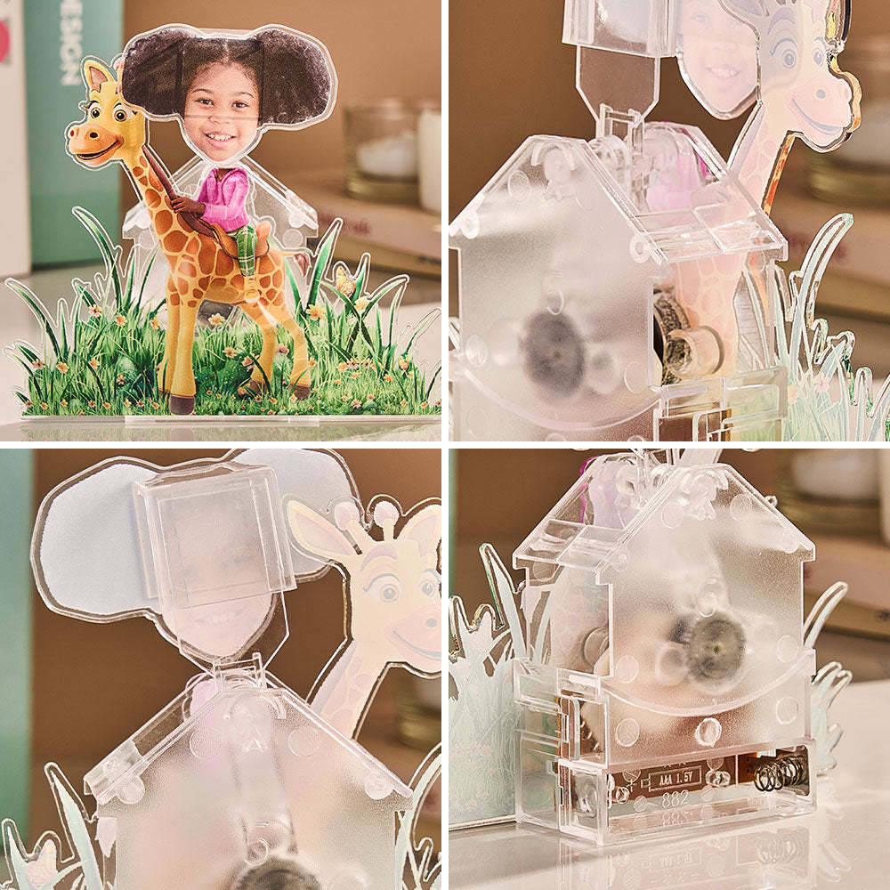 Personalized Face Kids and Animal Shaking Head Standee Gift for Kids -