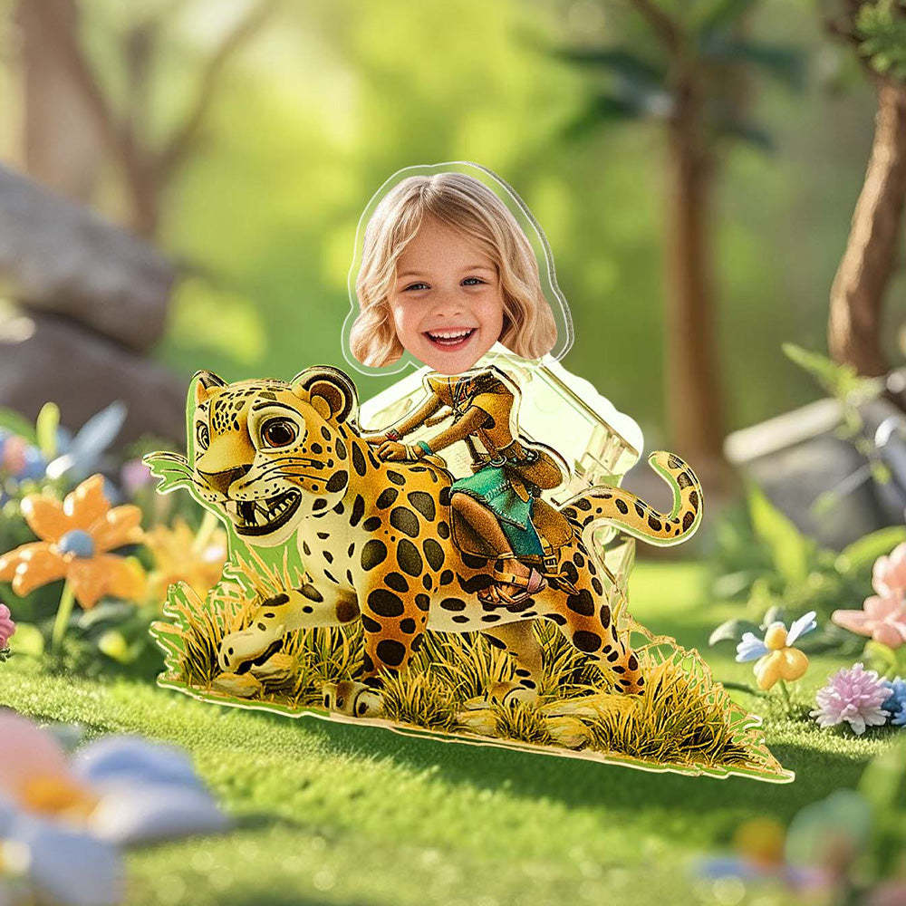 Personalized Face Kids and Animal Shaking Head Standee Gift for Kids -