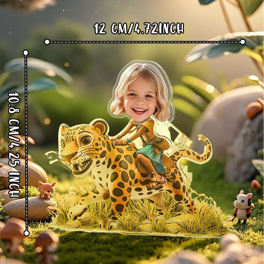 Personalized Face Kids and Animal Shaking Head Standee Gift for Kids -