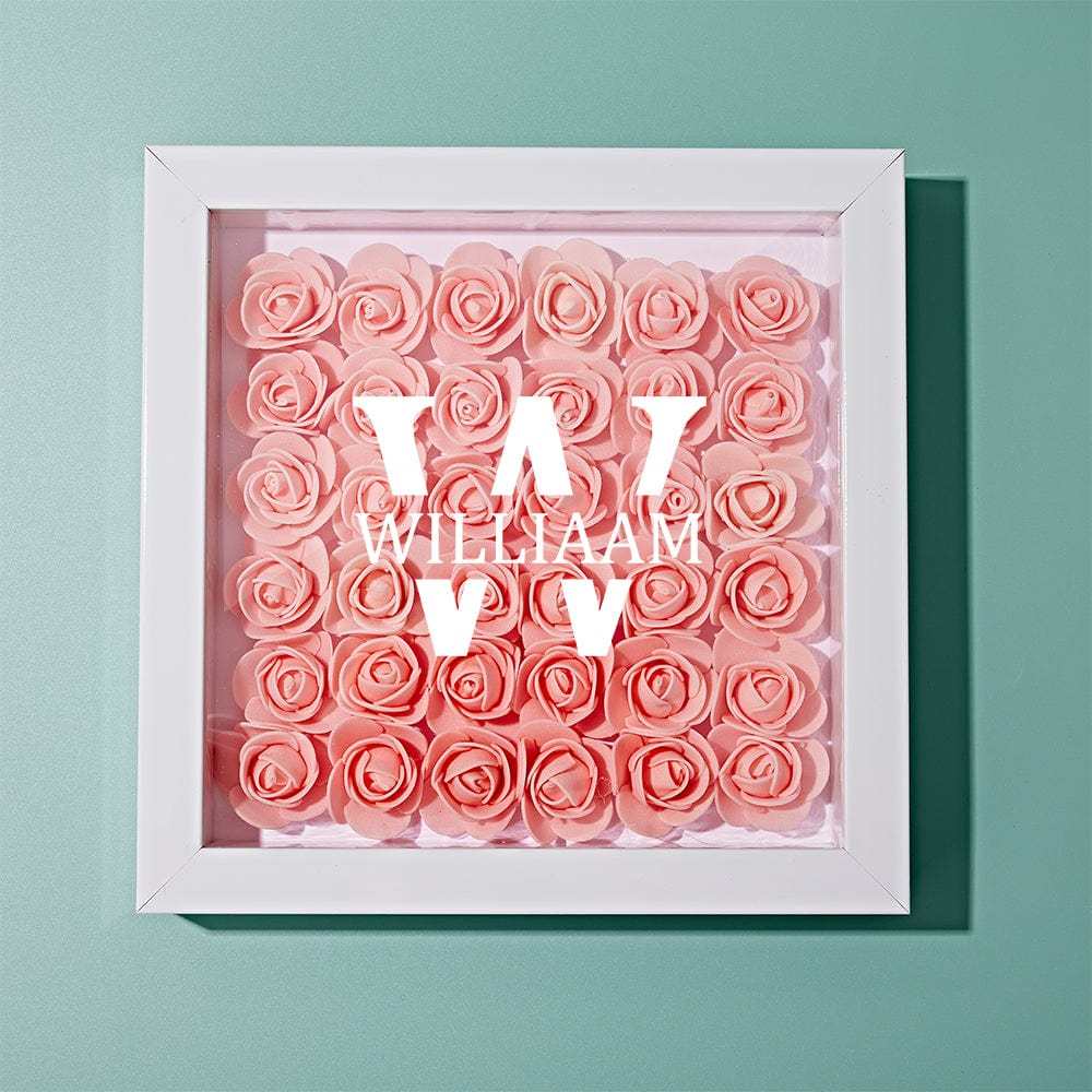 Custom Name Flower Shadow Box Personalized Creative Flower Shadowbox Frame Gift - GiftLab
