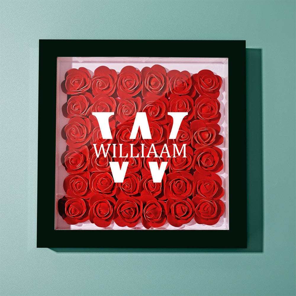 Custom Name Flower Shadow Box Personalized Creative Flower Shadowbox Frame Gift - GiftLab
