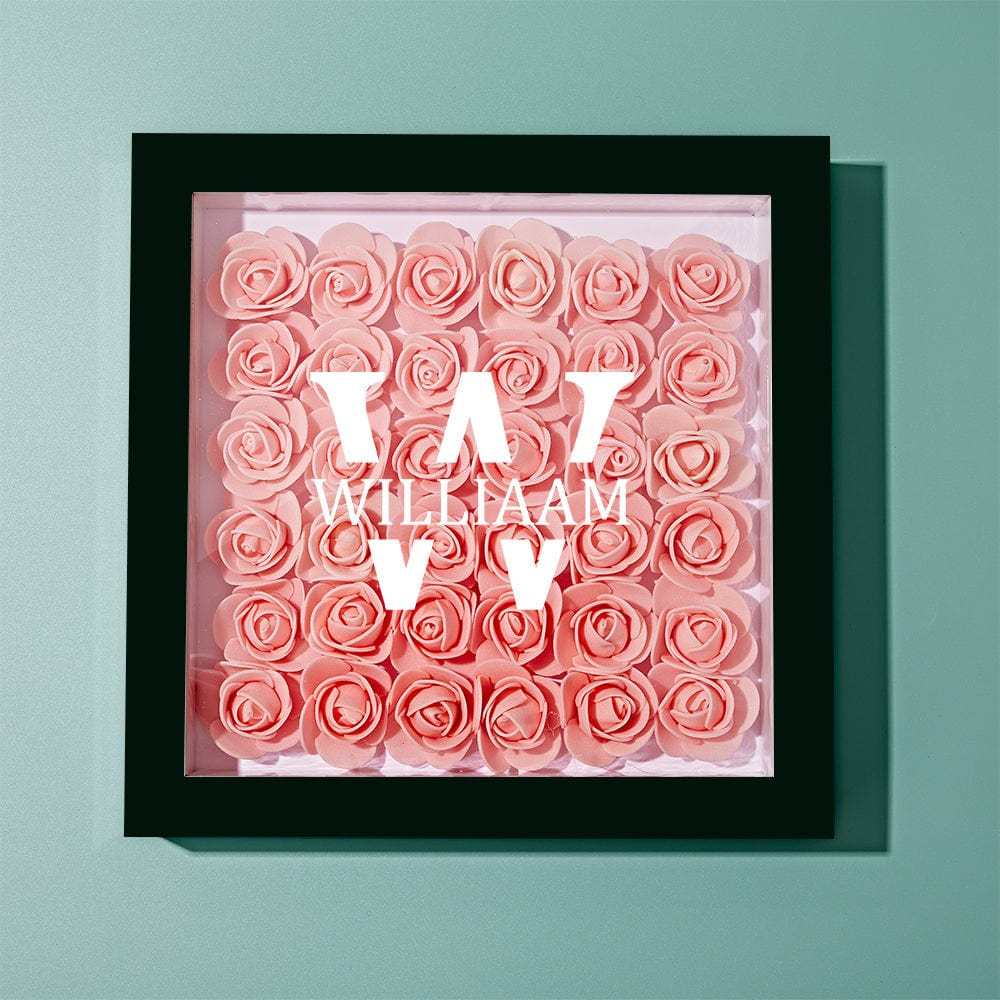 Custom Name Flower Shadow Box Personalized Creative Flower Shadowbox Frame Gift - GiftLab