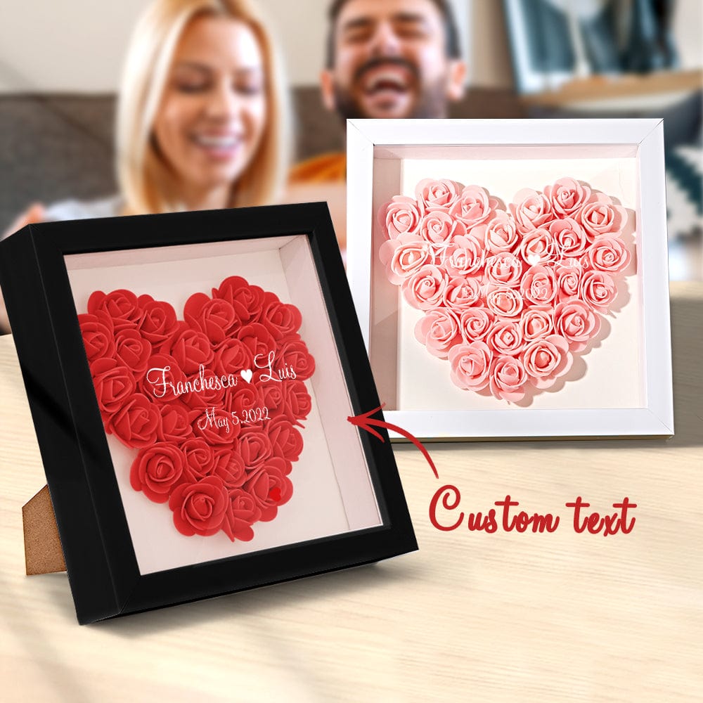 Custom Name Flower Shadow Box Personalized Creative Flower Shadowbox Frame Gift - GiftLab